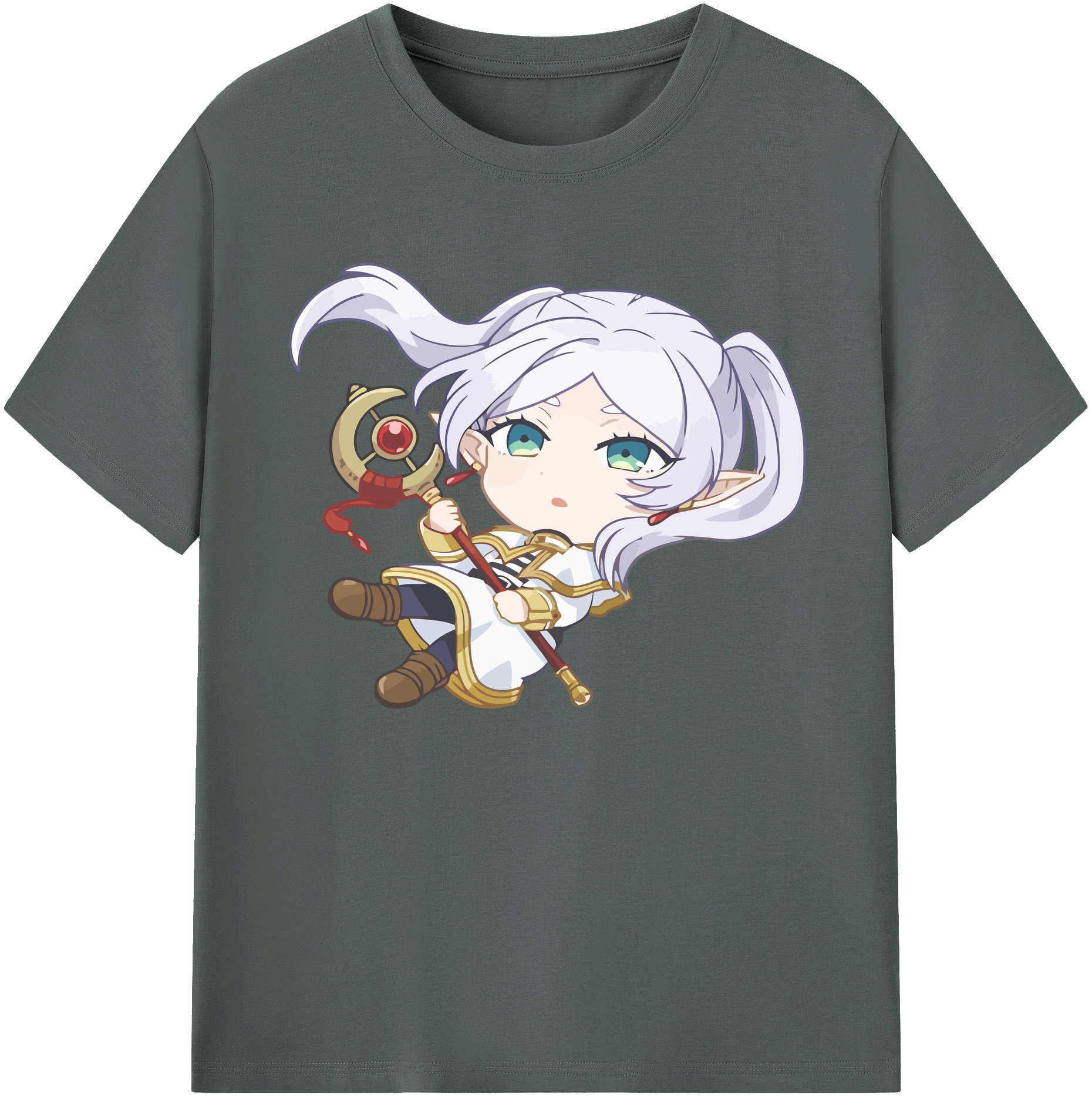 （画像用） 葬送のフリーレン Frieren 綿100％ メンズ半袖Tシャツ｜肌触りやわらか＆通気性